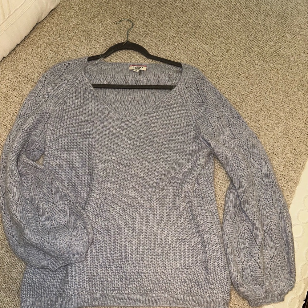 ANDREE BY UNIT Light Blue V-Neck Sweater